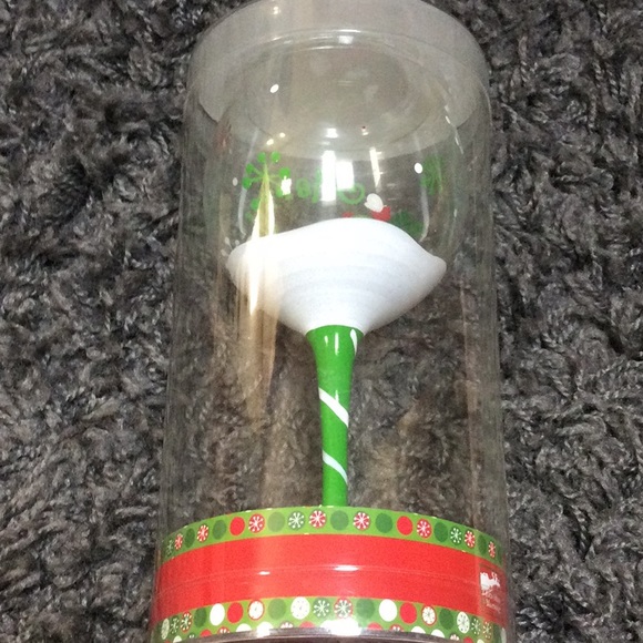 Christmas holiday snowman hand painted wine glass & wine bottle shirt hat cover - Picture 4 of 5